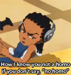 Kid with headphones saying no homo