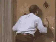 Man knocking on door