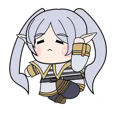 chibi elf girl shrugging