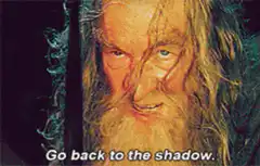 Gandalf Go back to the shadow