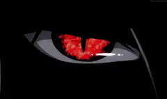 Red slit pupil eye anime