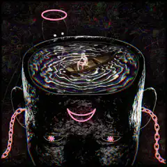 Glowing face with boat in head