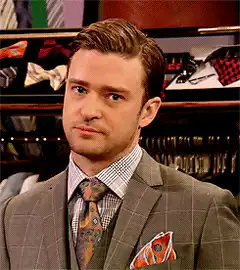 Justin Timberlake skeptical look