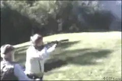Man gets shot in the face with a shotgun
