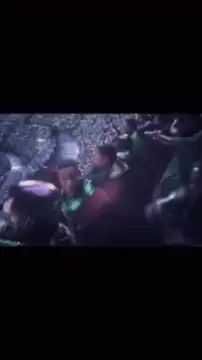 Elmo in the Muppets crowd