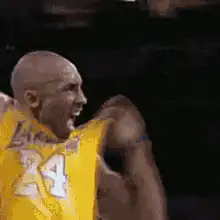 Kobe Bryant screaming in celebration