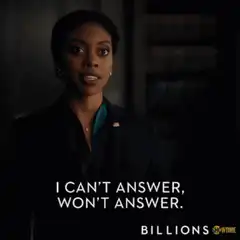 I can't answer, won't answer
