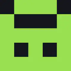 Green pixelated face