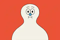 White blob surrounded by colorful germs