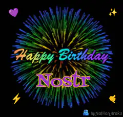 Happy Birthday Nostr Fireworks