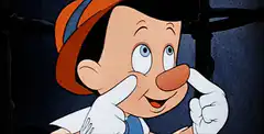 Pinocchio's nose grows