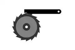 circular saw blade spinning