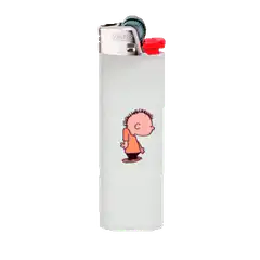Charlie Brown walking on a lighter