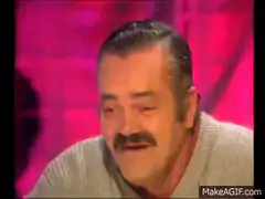 Man laughing hysterically