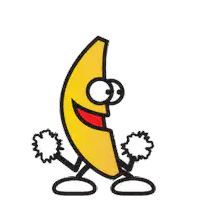 Banana Cheerleader Mascot