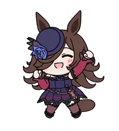 Chibi horse girl dancing happily