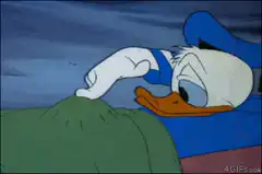 Donald Duck sleeping and snoring