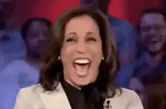 Kamala Harris laughing hysterically