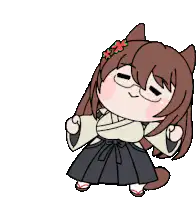 Chibi horse girl dancing