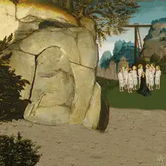 Jesus rolls away the stone