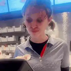 McDonald's employee confused face
