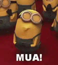 Minion blowing a kiss MUA
