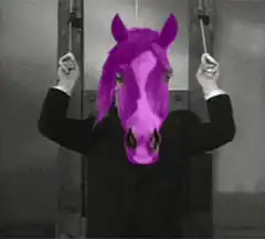 Purple Horse Head Puppet