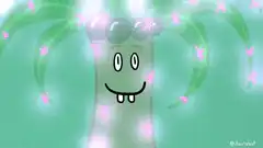 cartoon character transformations with sparkles