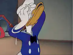 Donald Duck crying and screaming
