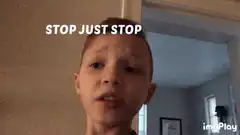Boy saying stop just stop