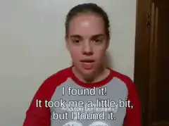 Girl says I found it