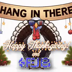 Turkey with sunglasses Happy Thanksgiving