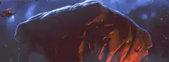 Giant alien creature in space