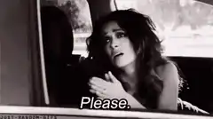 Woman in car pleading please