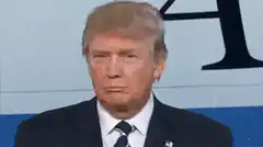 Donald Trump nodding and closing eyes