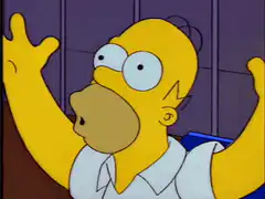 Homer Simpson faints in a meeting