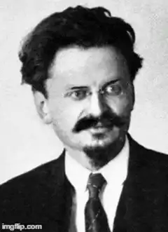 Leon Trotsky looking sideways