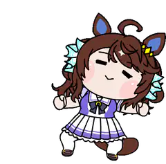 Chibi horse girl dancing