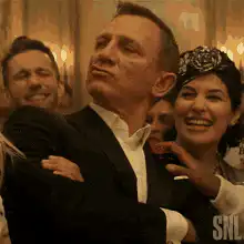 Daniel Craig as James Bond looking smug
