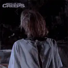 Night of the Creeps zombie turns around
