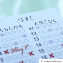 Hand stamping a test paper
