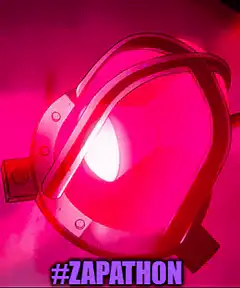 Pink industrial fan with #ZAPATHON