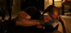 Man smelling money