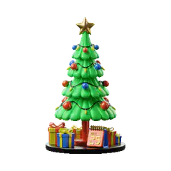 Animated Christmas tree with gifts