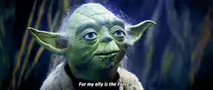 Yoda says For my ally is the Force