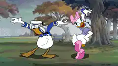 Donald and Daisy Duck dancing