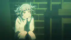 Anime girl crying in prison cell