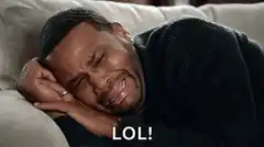 Man crying while laughing LOL