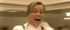 Jack and Rose laughing hysterically