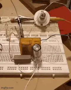 LED lights up on breadboard